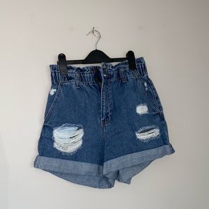 Forever 21 high waisted ripped jean shorts size medium